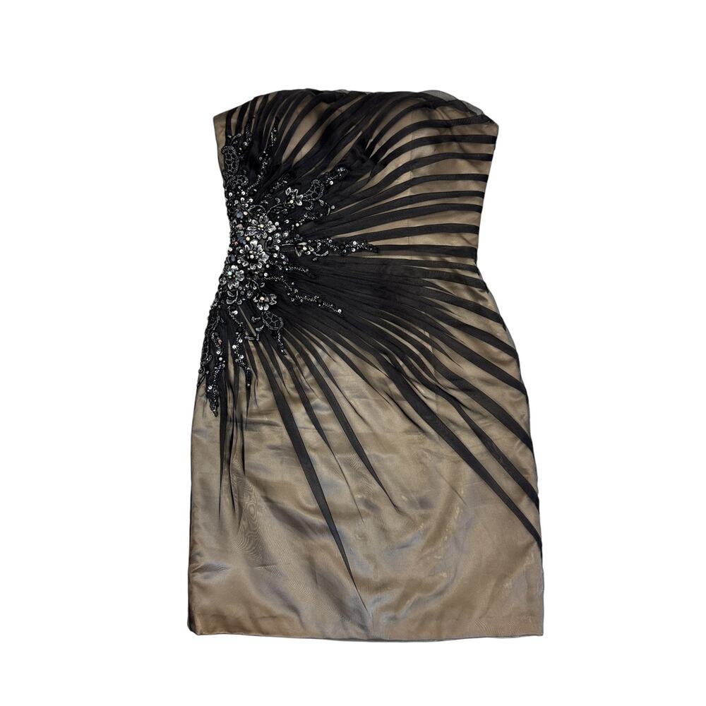 Tony Bowls Starburst Strapless Mini Dress